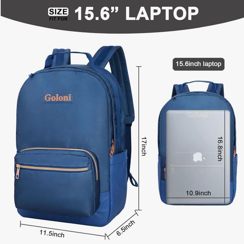 Backpack, Goloni 15.6 Inch Laptop/Backpack - Picture 8 of 11